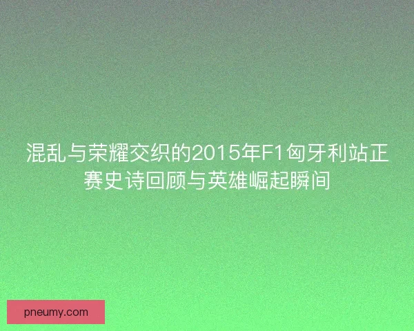 混乱与荣耀交织的2015年F1匈牙利站正赛史诗回顾与英雄崛起瞬间 混乱与荣耀交织的2015年F1匈牙利站正赛史诗回顾与英雄崛起瞬间